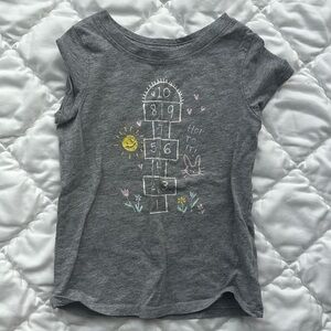 Cat and Jack grey graphic tee, 3T